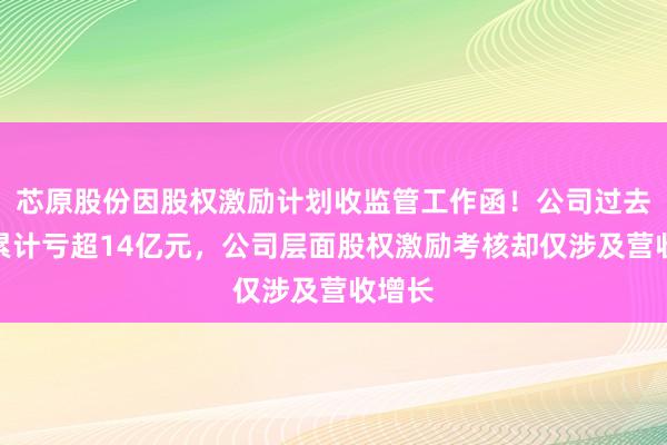 芯原股份因股权激励计划收监管工作函！公司过去三年累计亏超14亿元，公司层面股权激励考核却仅涉及营收增长