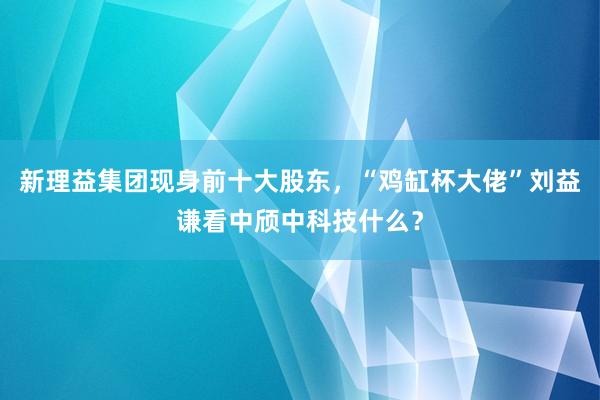 新理益集团现身前十大股东，“鸡缸杯大佬”刘益谦看中颀中科技什么？