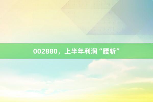 002880，上半年利润“腰斩”