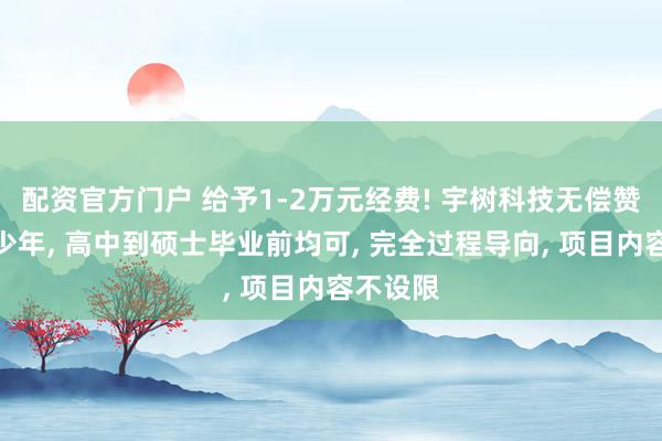 配资官方门户 给予1-2万元经费! 宇树科技无偿赞助天才少年, 高中到硕士毕业前均可, 完全过程导向, 项目内容不设限